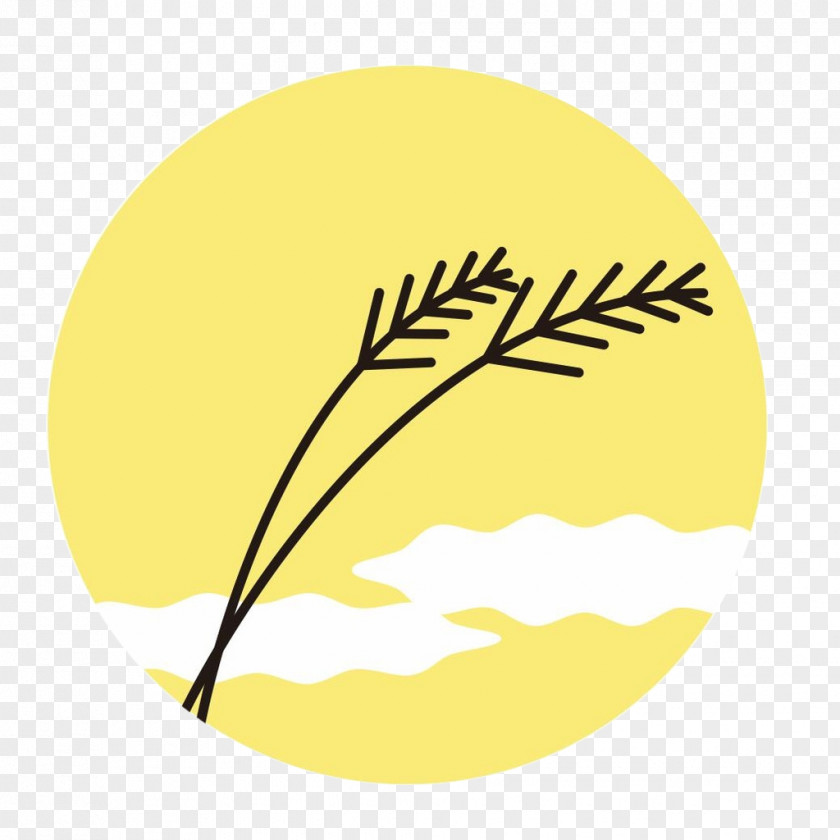 Hand Painted Round Wheat And Clouds Cloud Euclidean Vector PNG