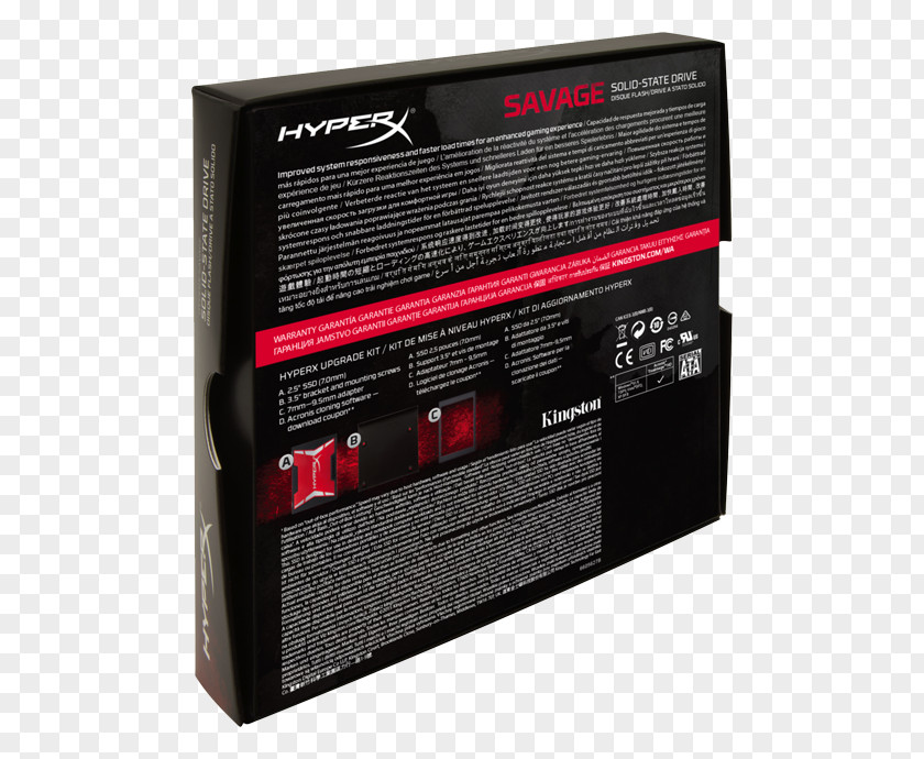 Kingston HyperX Savage SSD Solid-state Drive Serial ATA Hard Drives PNG