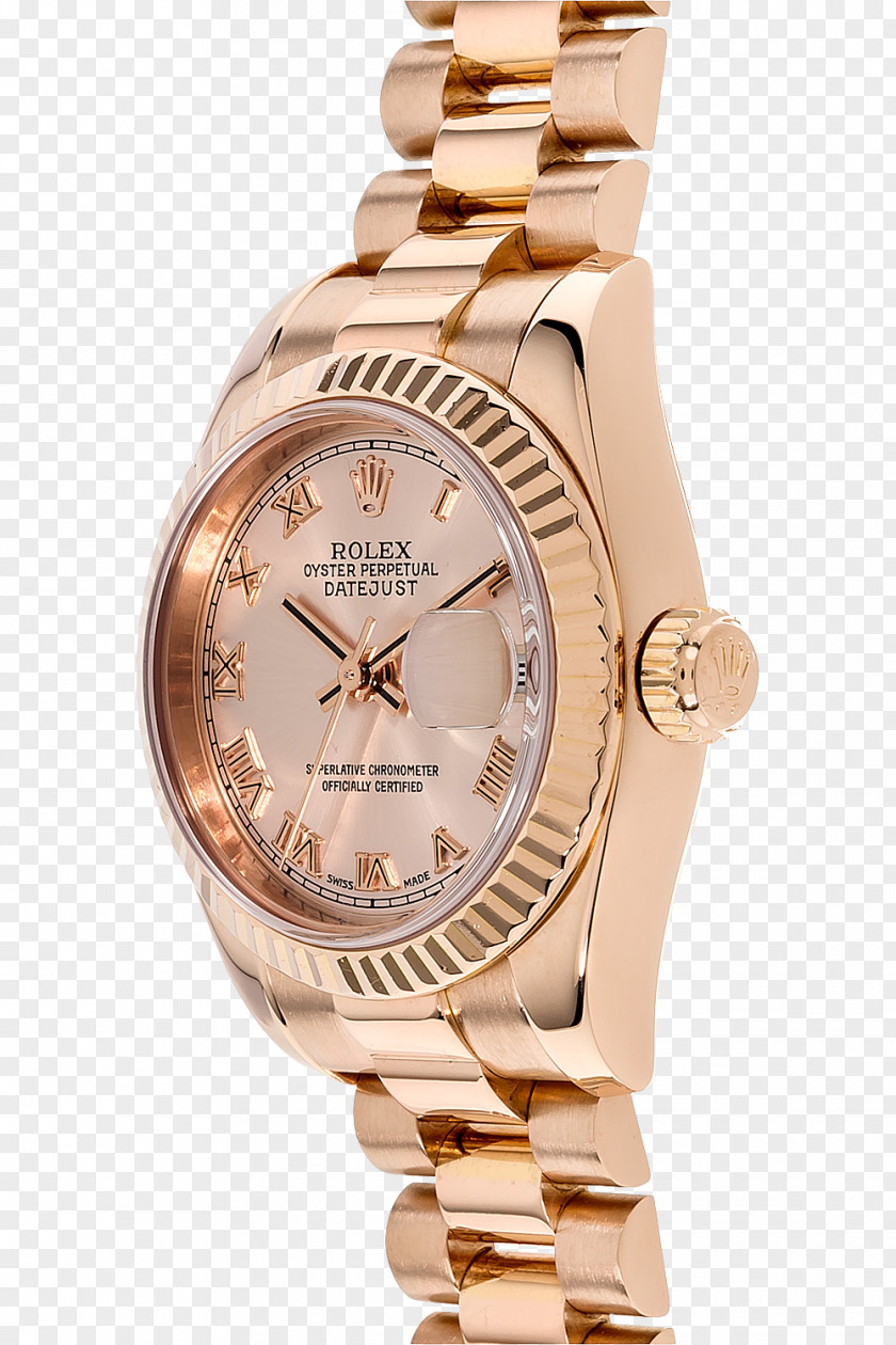 Gold Rolex Datejust Watch Strap PNG