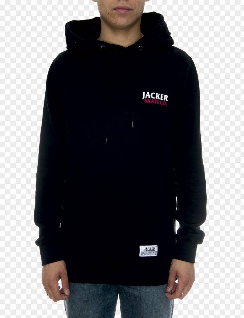 Black Denim Jacket Hoodie T-shirt Sweater Crew Neck PNG