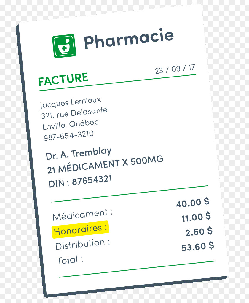 Facture Invoice Pharmacy Pharmaceutical Drug Pharmacist Receipt PNG