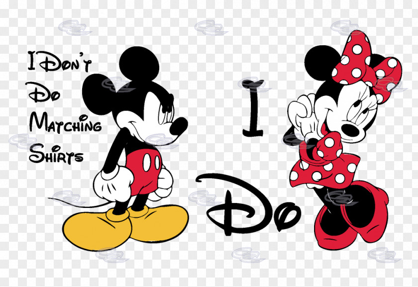 Just Married Mickey Mouse Minnie With The Walt Disney Company 'n Me PNG