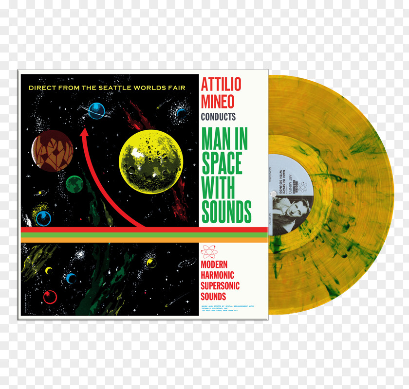 Man In Space With Sounds Soaring Science Phonograph Record Album PNG