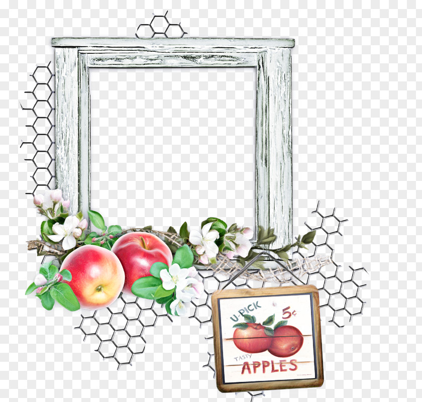 Apple Rectangle Christmas Picture Frame PNG