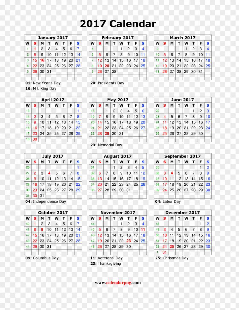 Calendar Template ISO Week Date Year Time PNG