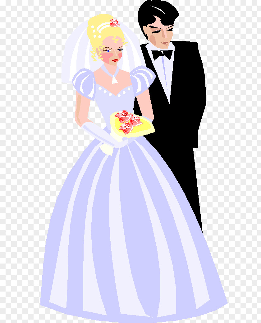 Cartoon Married Couple Adult Bridegroom Woman Clip Art PNG