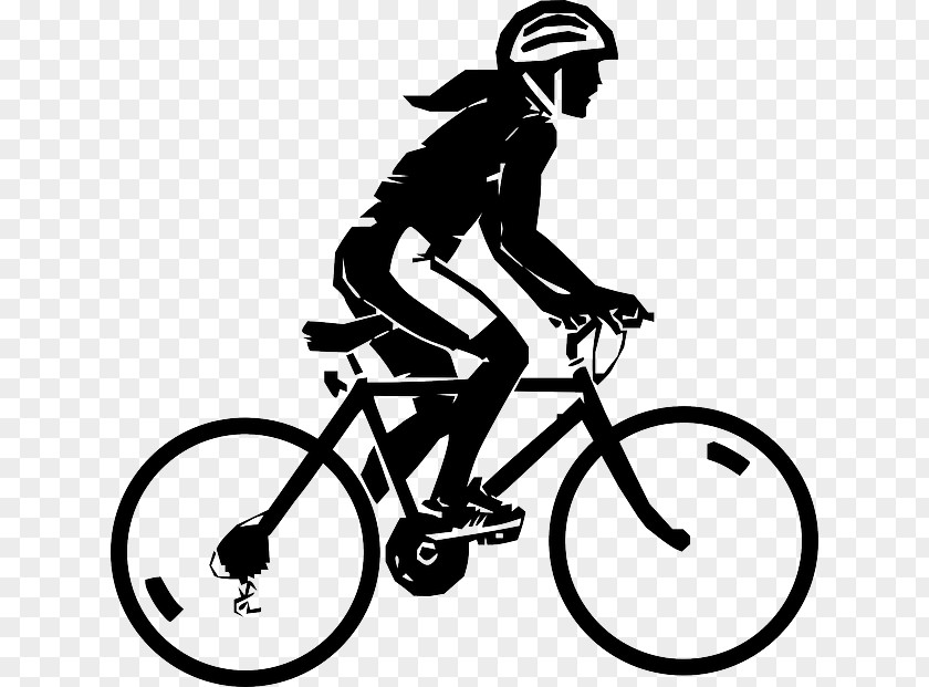 Cycling Bicycle Woman Clip Art PNG