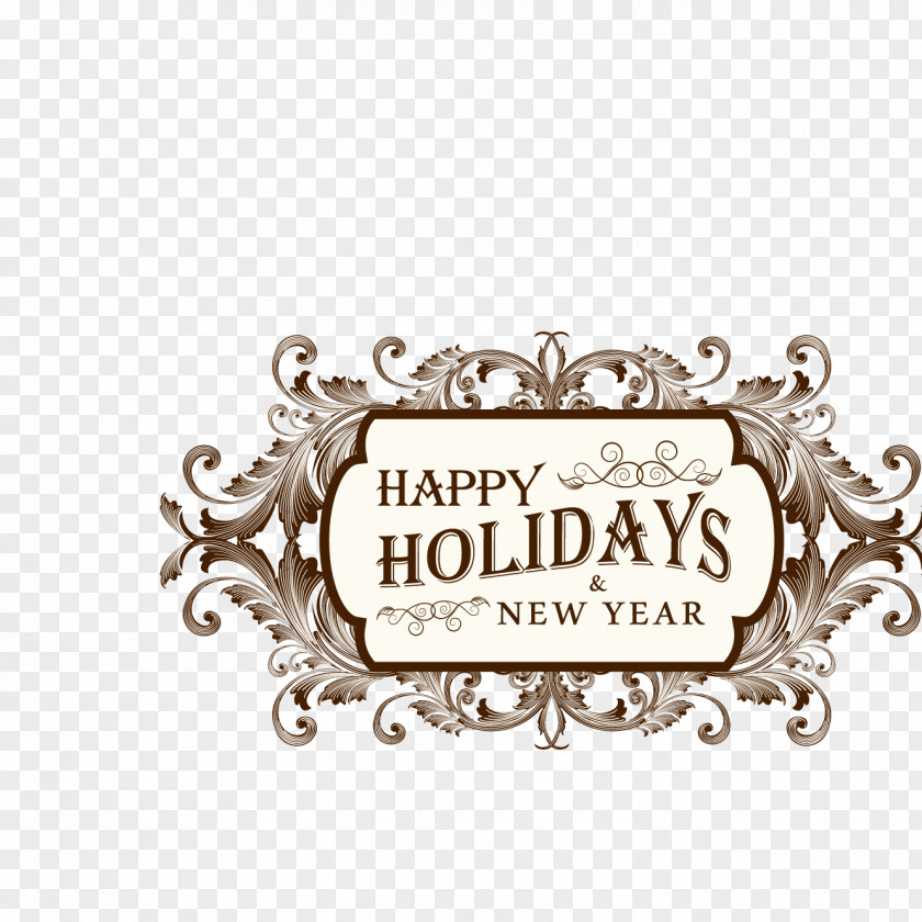 Happy Winter Vector New Year Clip Art PNG