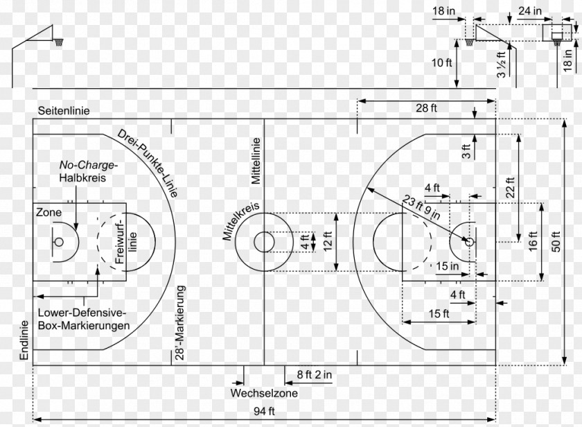 Nba Basketball Court NBA FIBA World Cup Diagram PNG