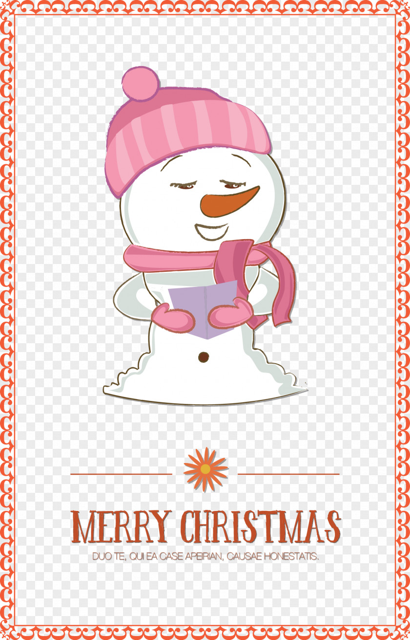 Vector Snowman Illustration PNG