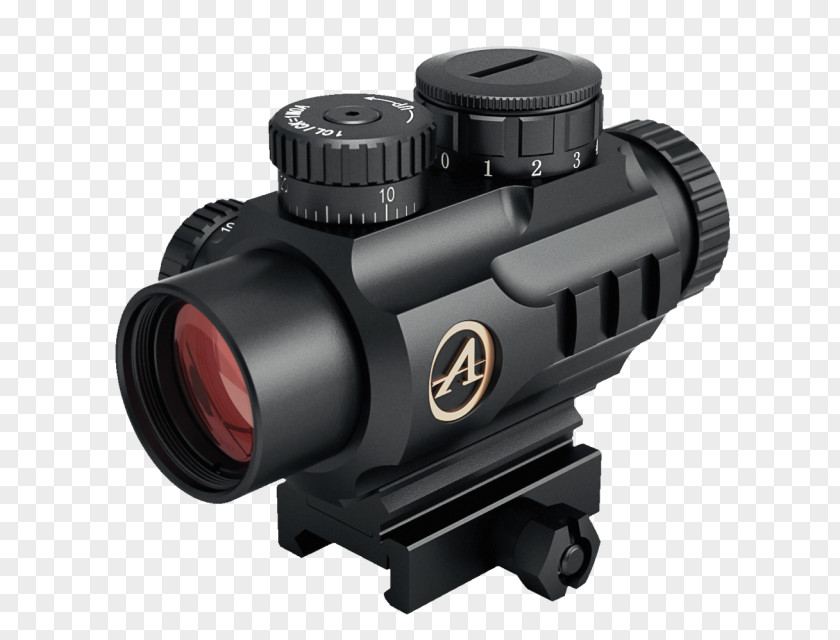 Binoculars Telescopic Sight Reticle Red Dot Milliradian PNG