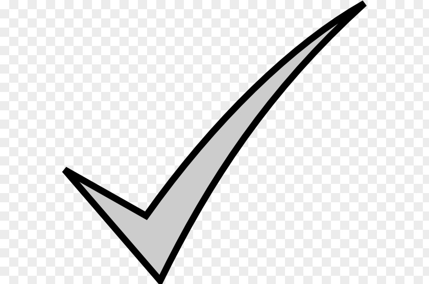 Black Checkmark Line Angle Point And White PNG