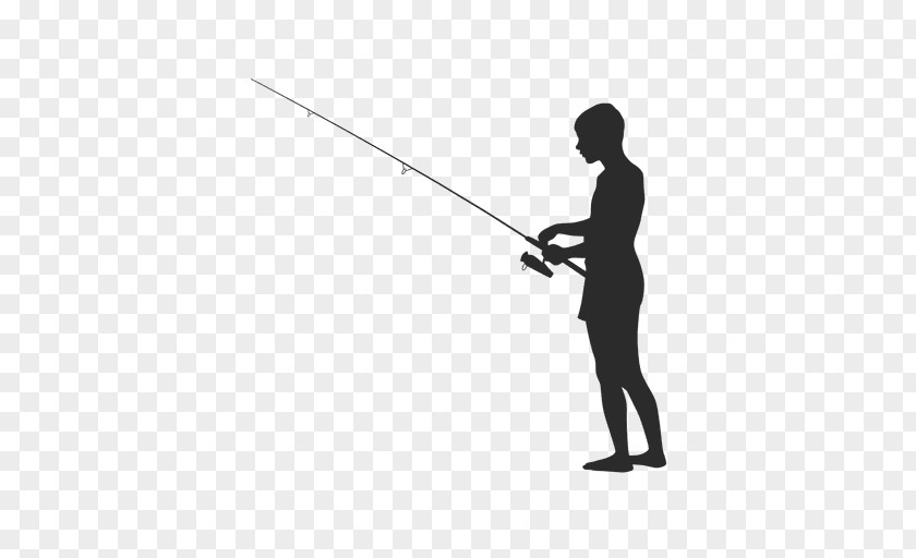 Fishing Pole Rods Silhouette Fisherman Fish Hook PNG
