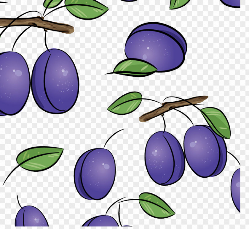 Blueberry Purple Background Plum Drawing Royalty-free Illustration PNG