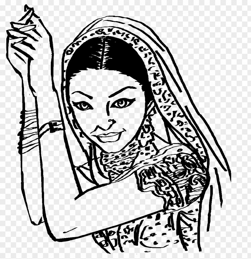 Drawing Indian Women In India Woman Weddings Clip Art PNG