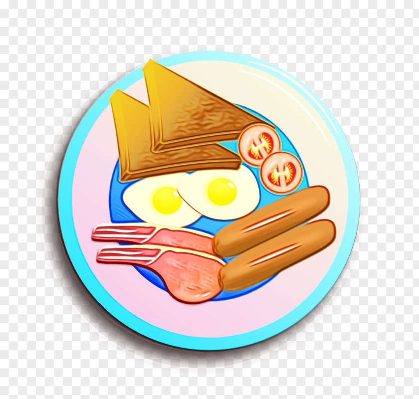 Fried Egg Food Breakfast Junk Plate PNG