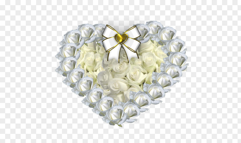 Jewellery Body White Rose Heart PNG