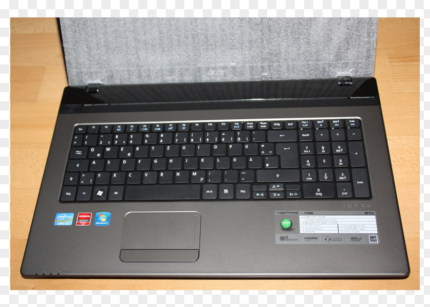 Laptop Computer Keyboard Netbook Hardware Acer Aspire 7750G 17.30 PNG