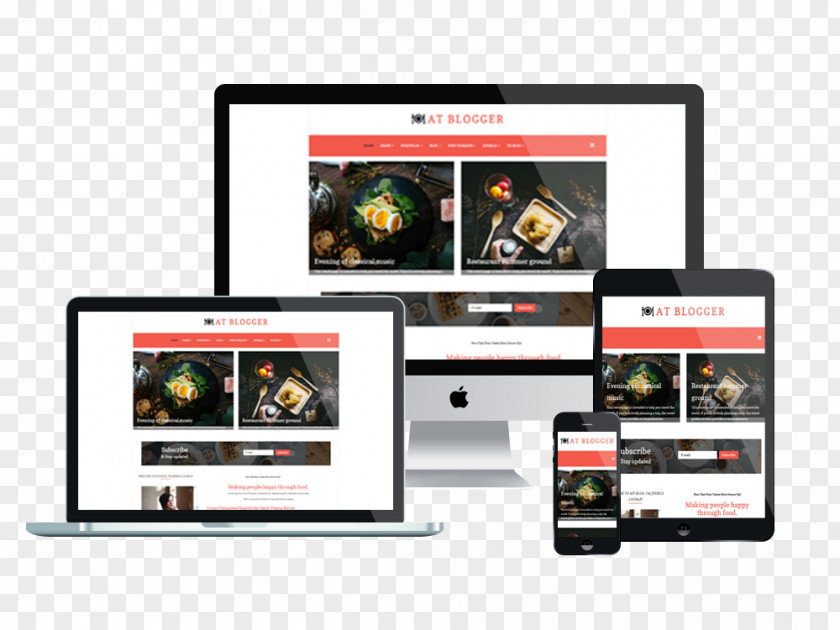 Design Responsive Web Development Template System PNG