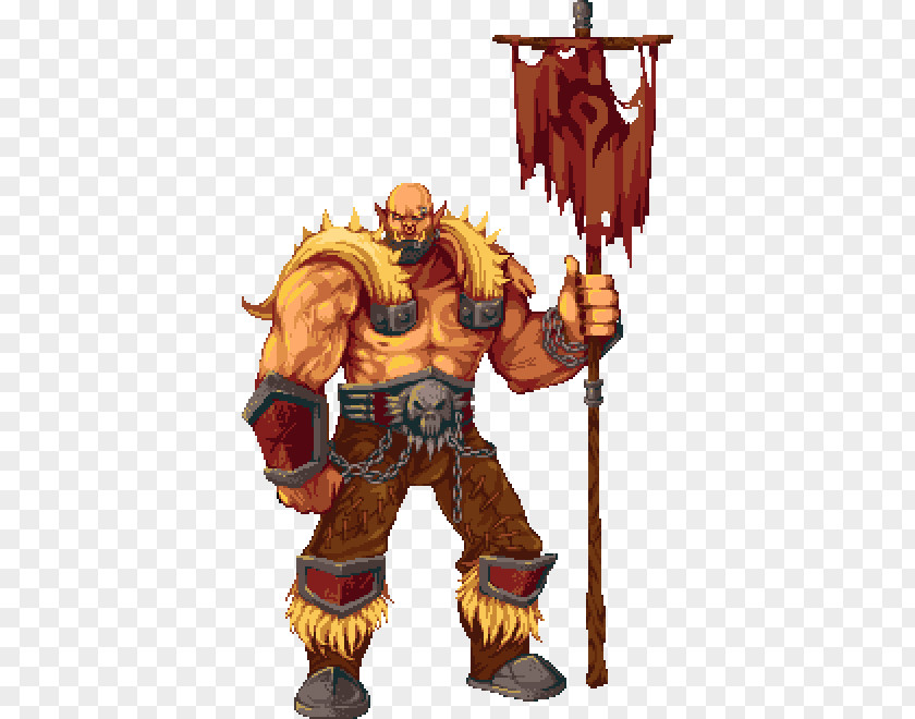 World Of Warcraft Grom Hellscream Heroes The Storm Garrosh Pixel Art PNG