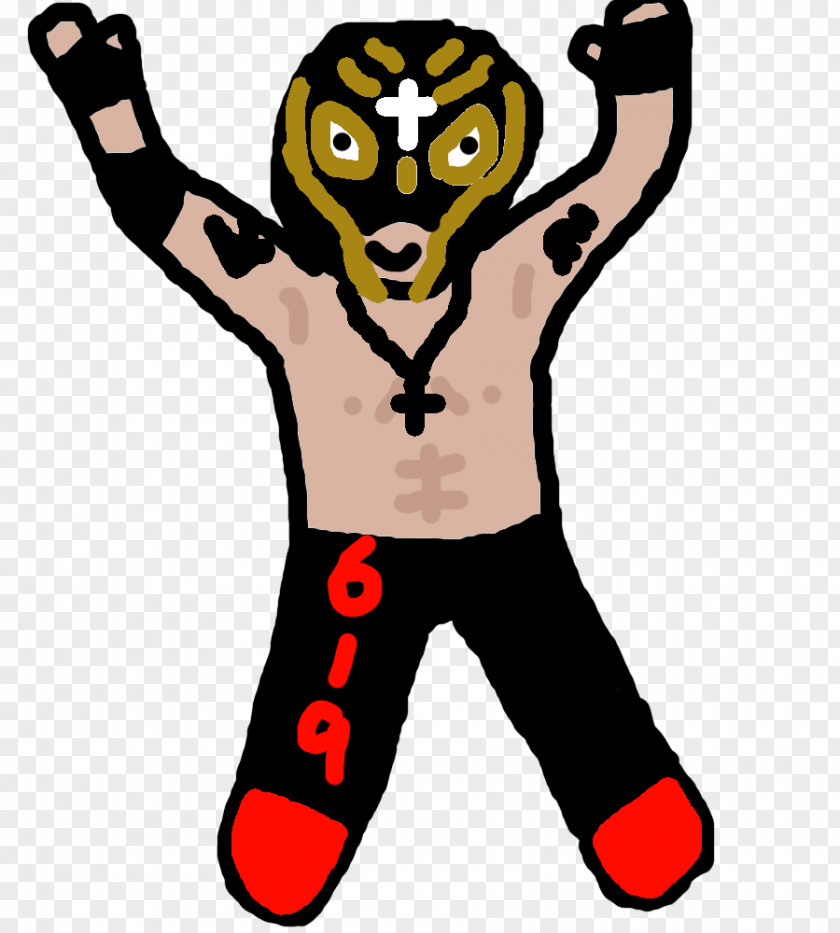 Download Foto Rey Mysterio Clip Art Black And White Line Cartoon Finger PNG