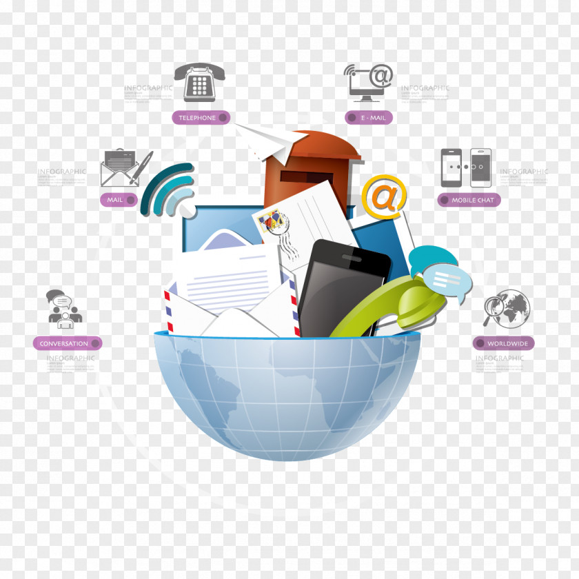 Letters And Phone Infographic Diagram Illustration PNG