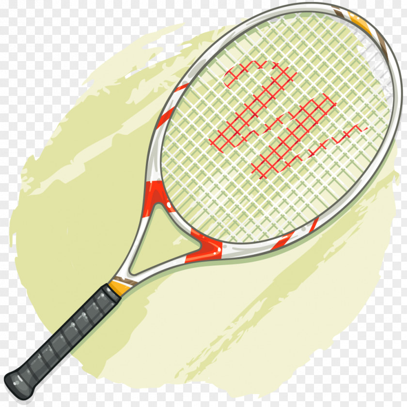 Cartoon Tennis Racket Rakieta Tenisowa String PNG