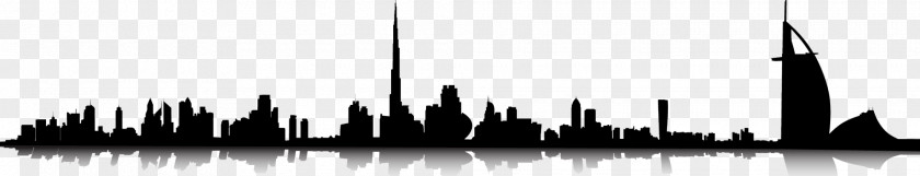 Dubai Skyline Silhouette Clip Art PNG