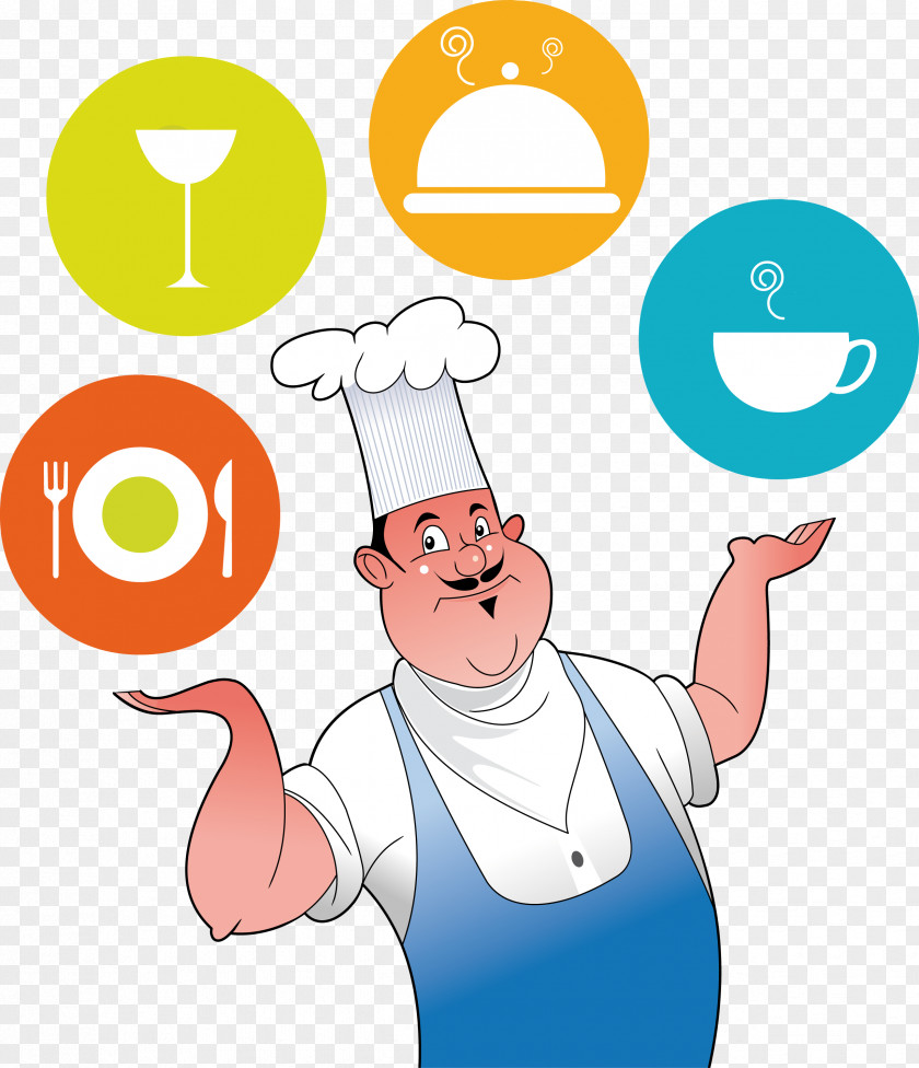 Vector Seafood Chef Cooking PNG