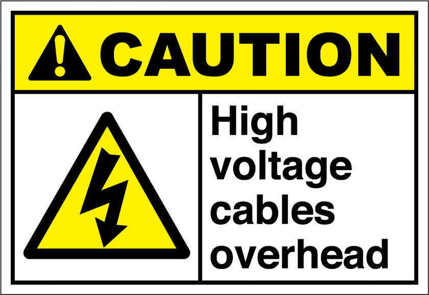High Voltage Decal Safety Sticker American National Standards Institute Label PNG