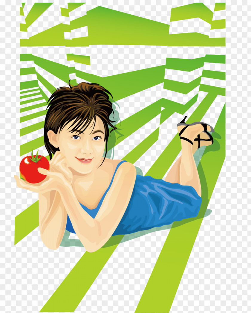 Holding The Beauty Of Apple Illustration PNG
