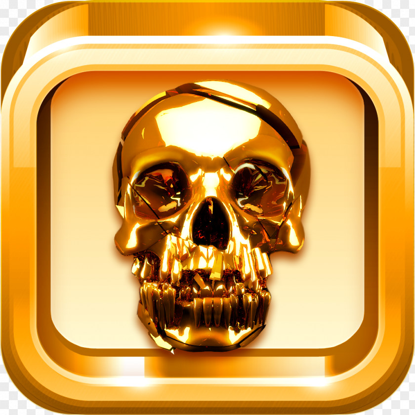 Skulls Bone Gold Skull Metal Font PNG
