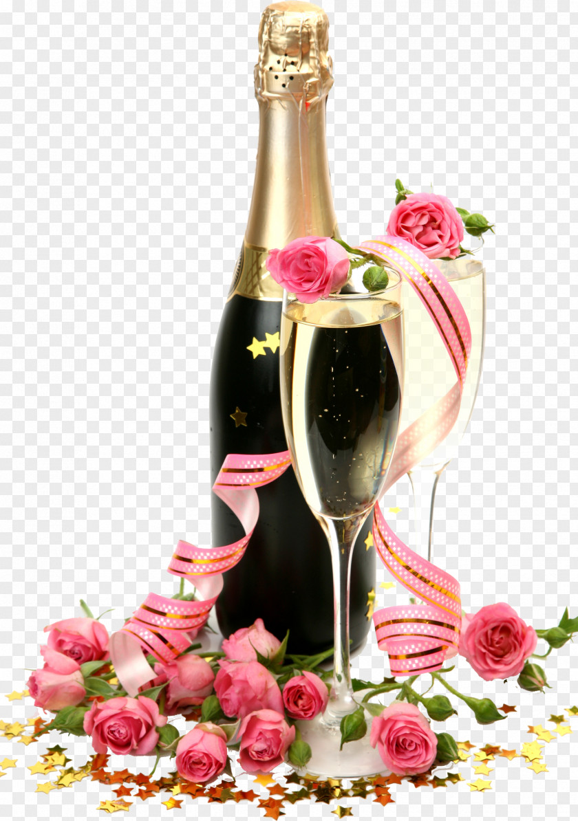 Champagne Wedding Invitation Clip Art PNG