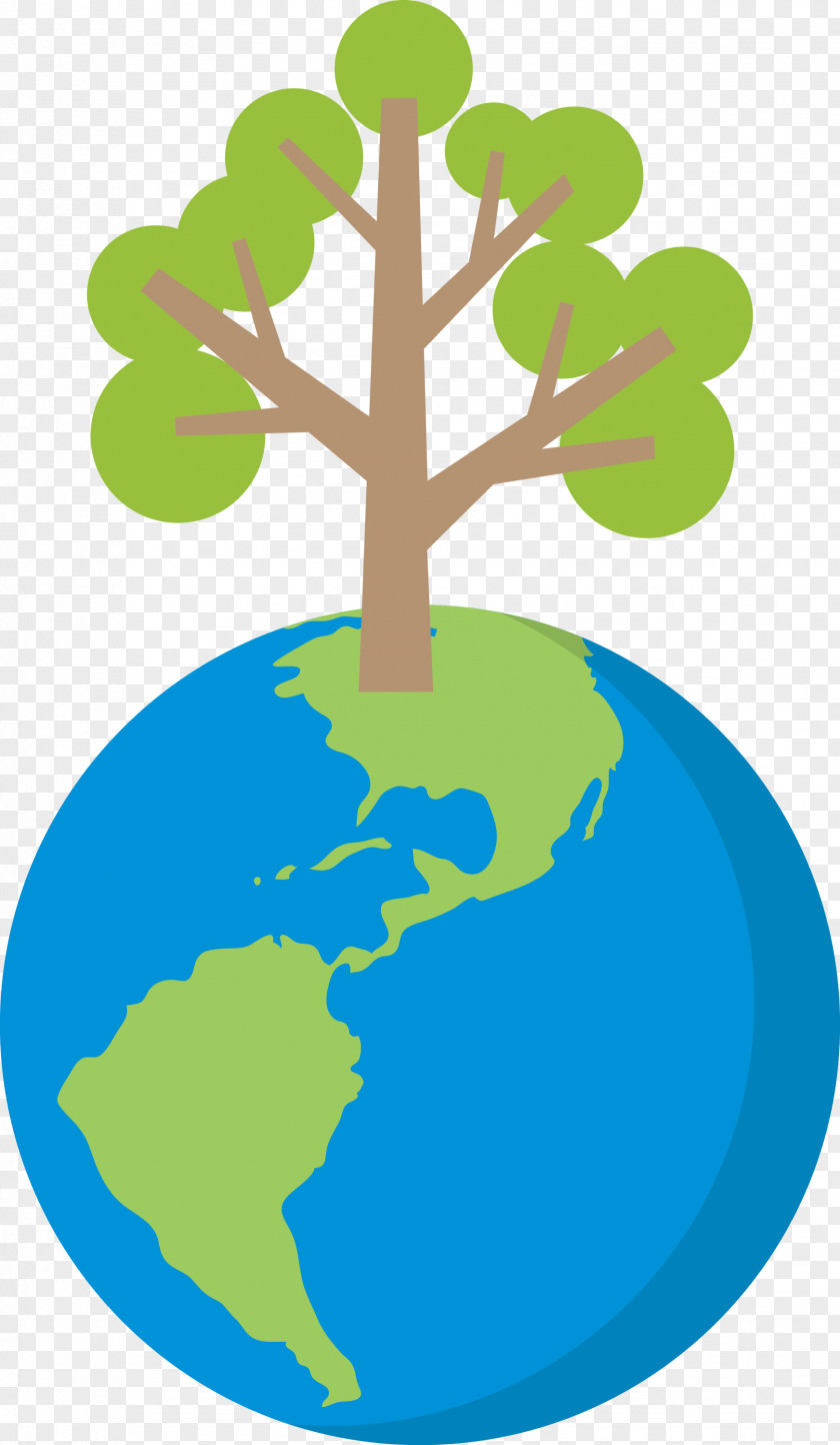 Earth Tree Go Green PNG