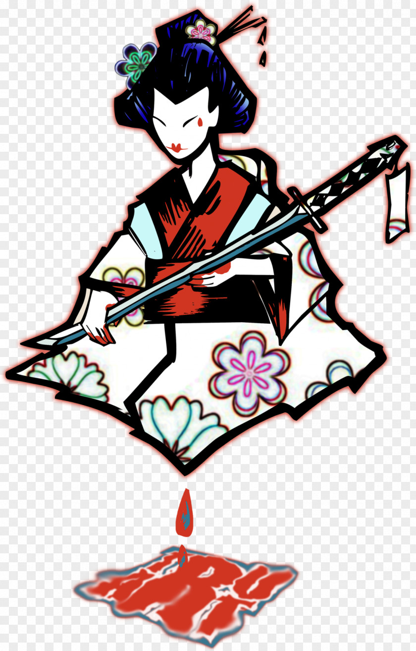 Geisha Art Graphic Design PNG