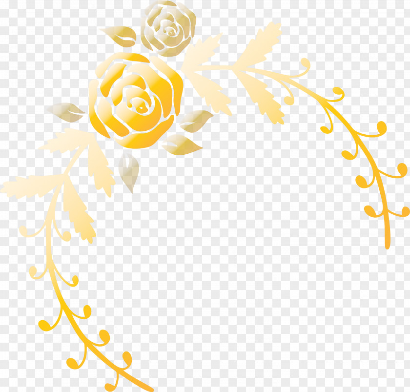 Rose Frame Flower Wedding PNG