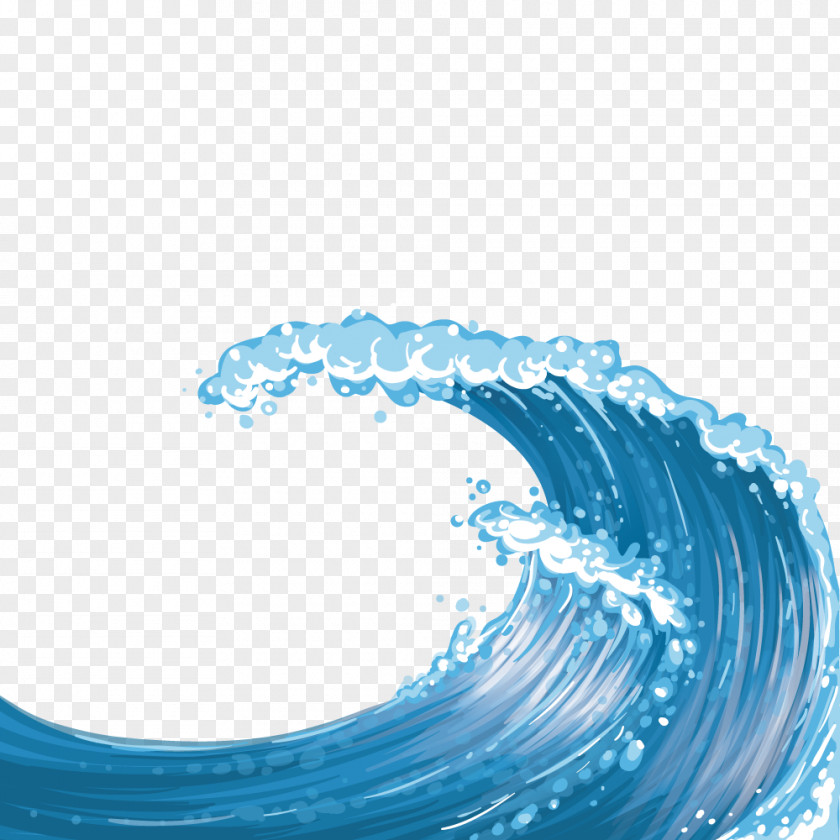 Vector Big Sea Wind Wave Ocean Dispersion PNG