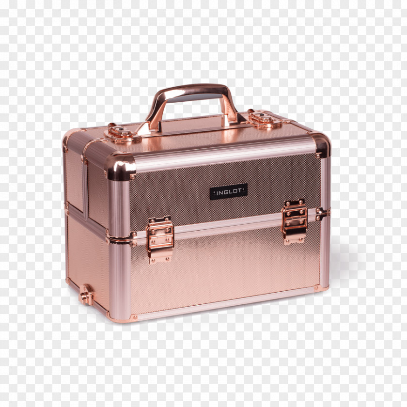 Classic Makeup Gold Metal Cosmetics Suitcase Weight PNG
