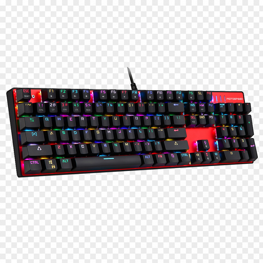 Computer Keyboard Gaming Keypad Electrical Switches Backlight RGB Color Model PNG