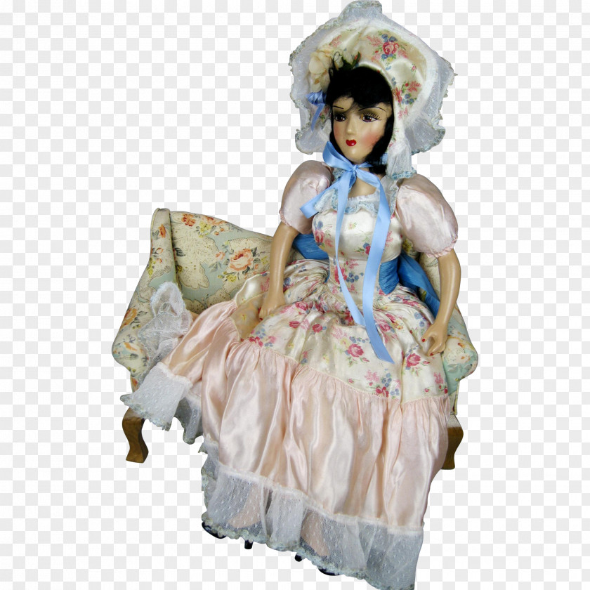 Doll Dollhouse Antique Forever Amber Textile PNG