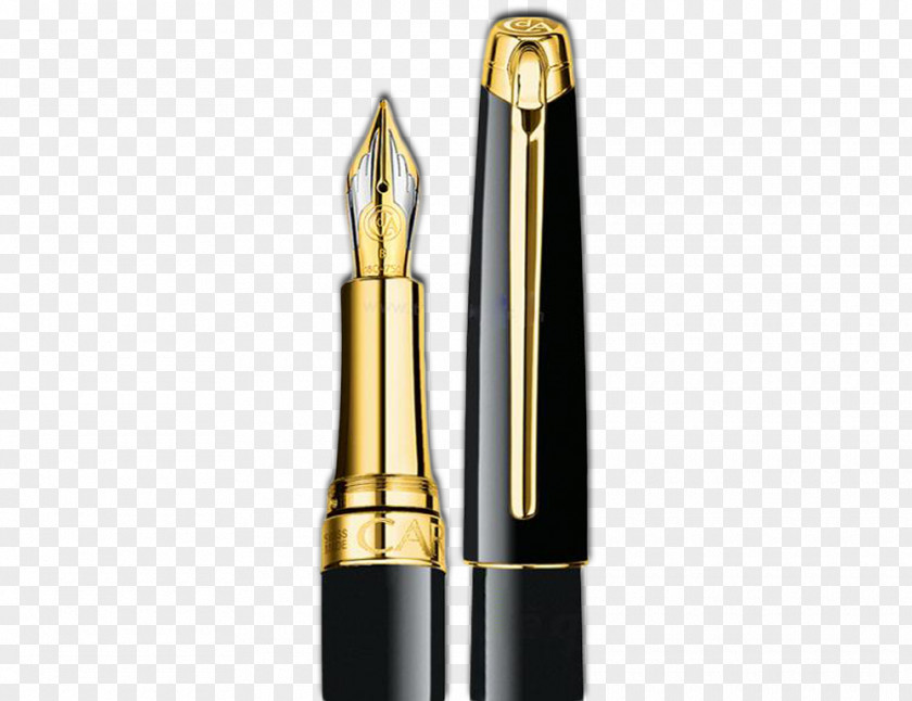 Gold Pens Caran D'Ache Fountain Pen PNG