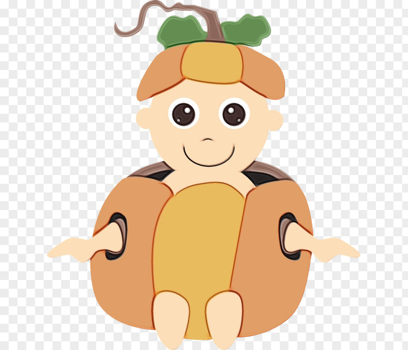Cartoon Baby Shower Halloween Pumpkin PNG