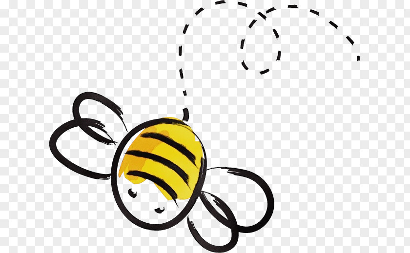 Insects Pollinator Yellow Cartoon Smiley PNG