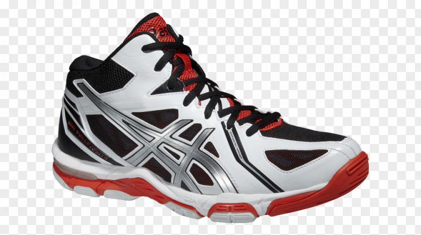 Volleyball ASICS GEL-VOLLEY ELITE 3 MT BIANCO ARGENTO ROSSO Sports Shoes PNG