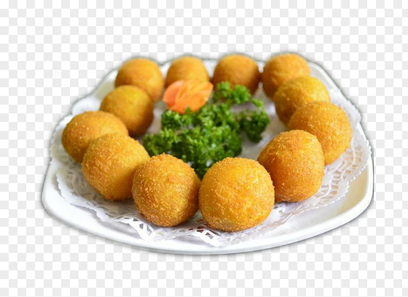 Fried Golden Sweet Potato Pill Korokke Croquette Meatball Hot Pot Rissole PNG