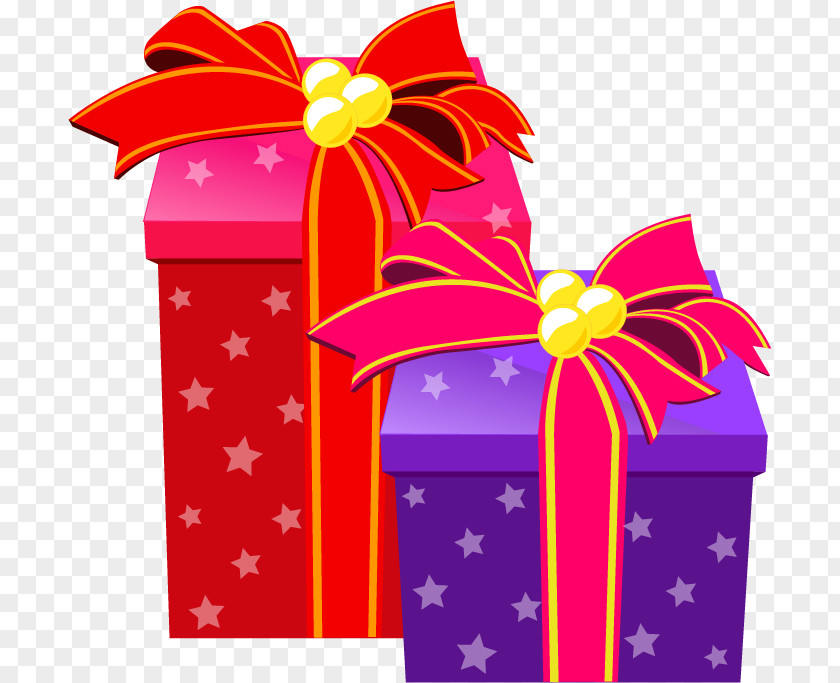 Holiday Gift Vector Material PNG