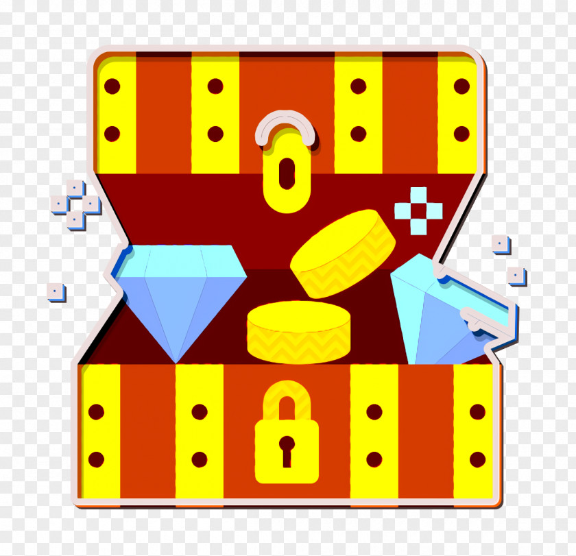 Treasure Chest Icon Gold Game Elements PNG