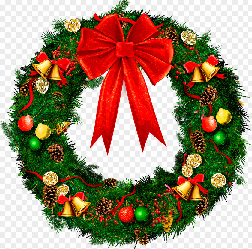 15 Christmas Tree Wreath Garland Clip Art PNG