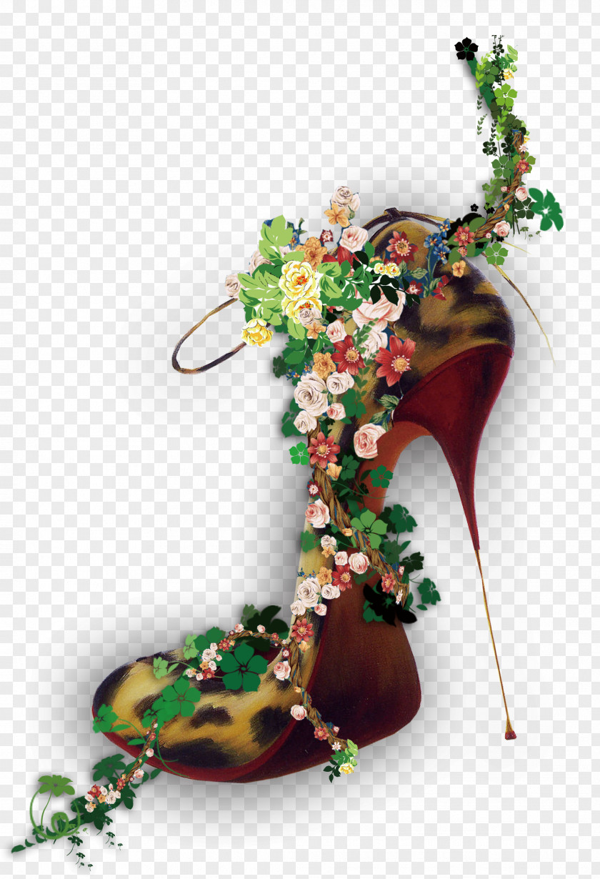 Flowers And High Heels High-heeled Footwear Poster Advertising PNG