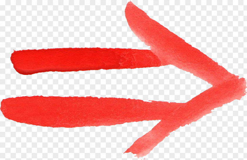 Watercolor Red Painting Arrow PNG